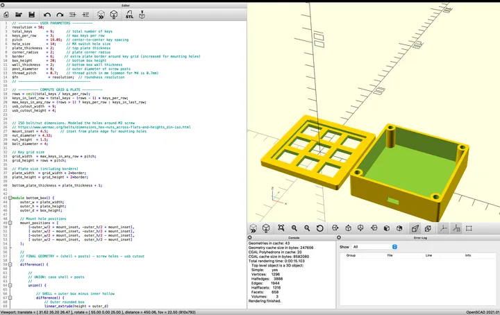 OpenSCAD interface