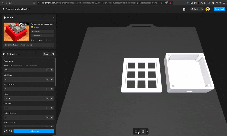 Parametric 3D Design Example